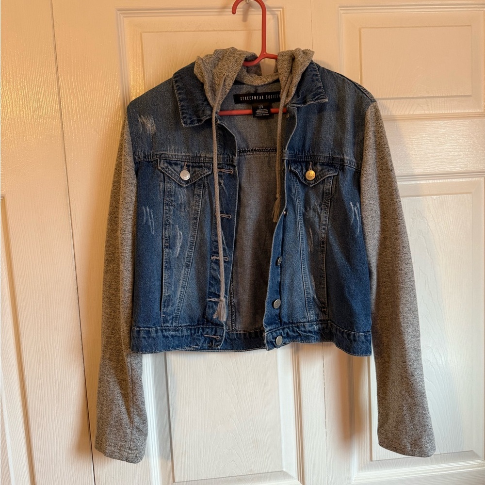 Streetwear Society Blue and Gray Jean Jacket